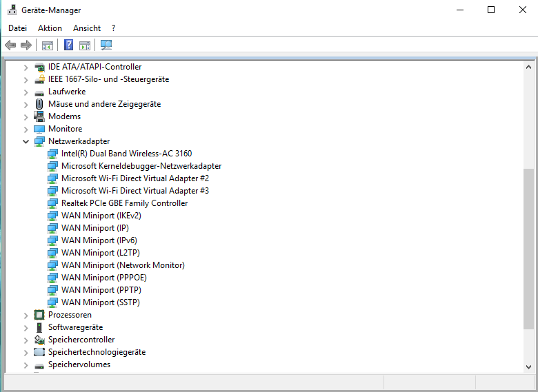 Windows 10 Netzwerk Scanns