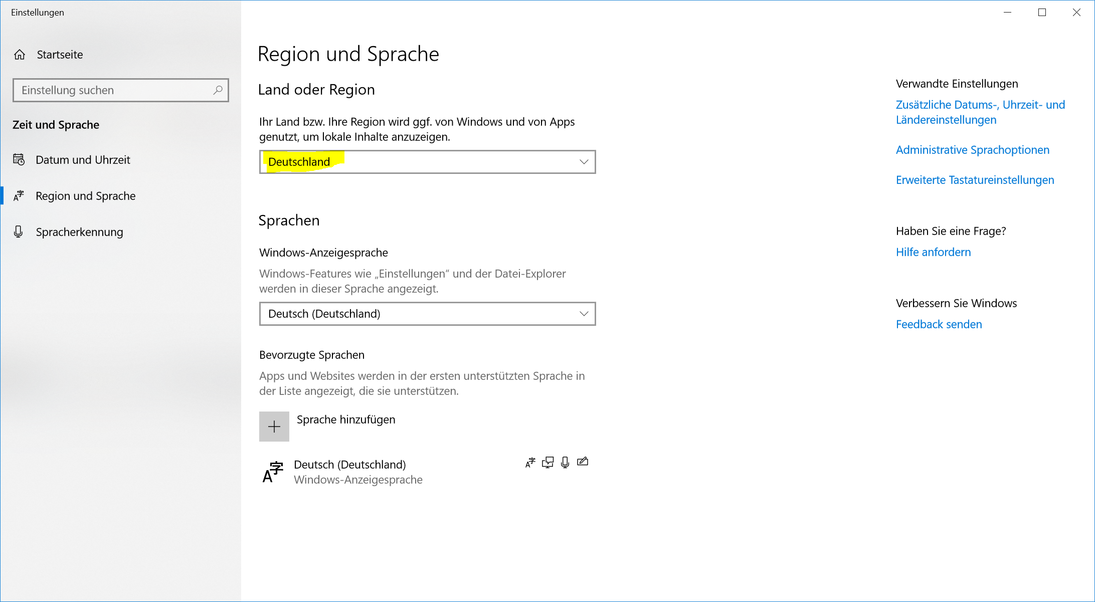 Microsoft Edge en Windows 10 in 2 Sprachen