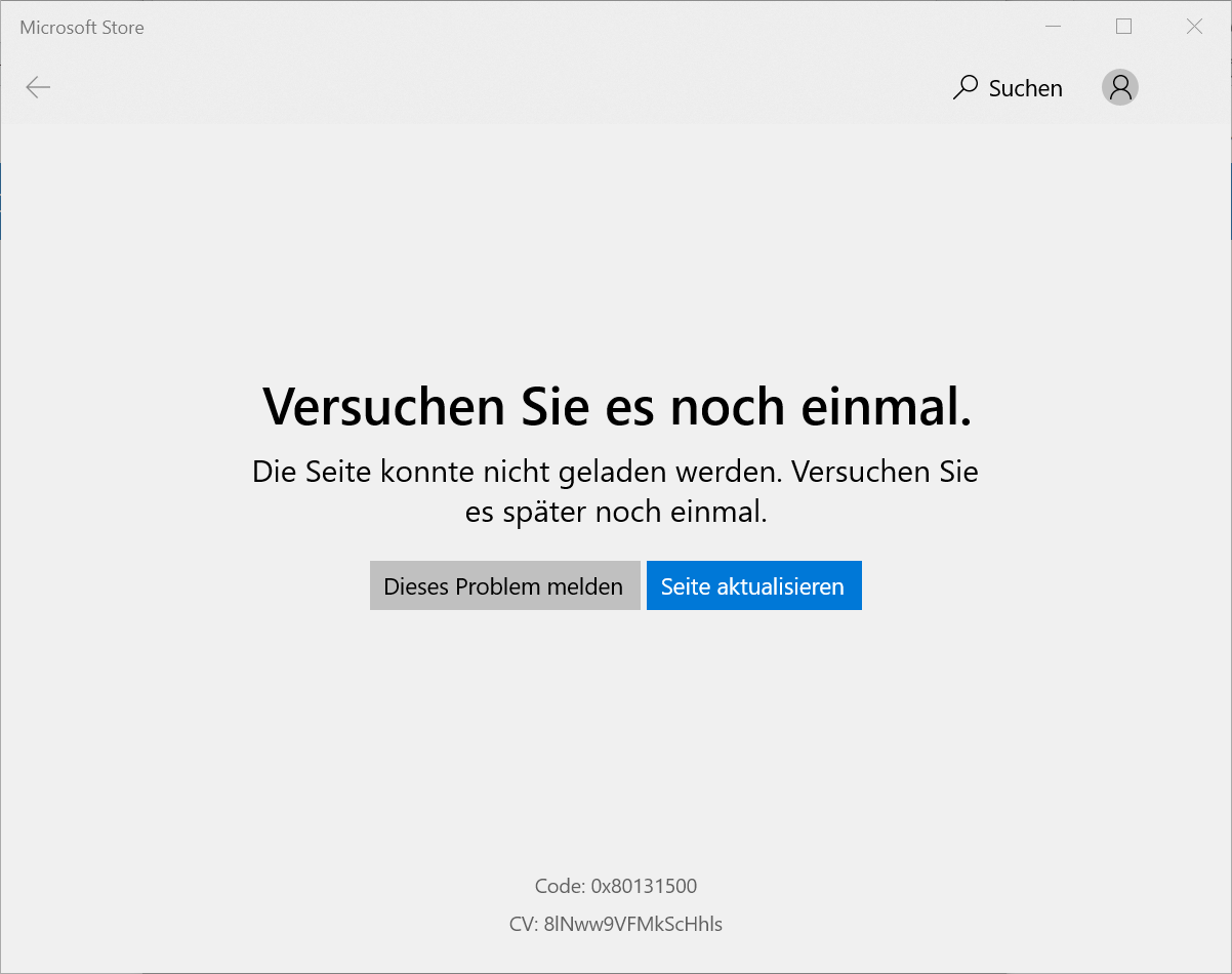 Server- und Verbindungsprobleme Windwos 10, Office 365, Microsoft Store