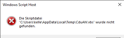 Windows Script Fehler