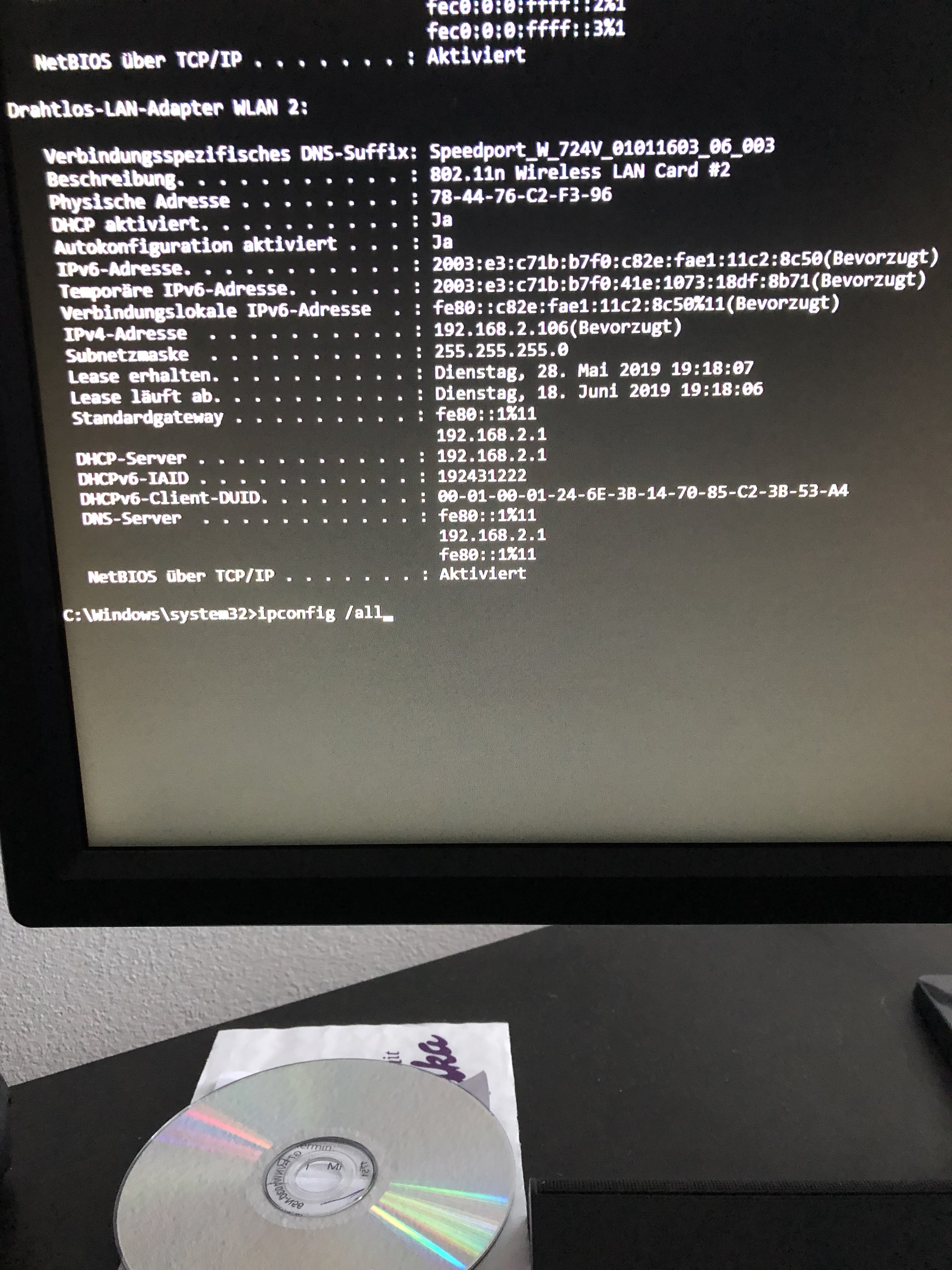 Nicht identifizierbares Netzwerk nach Upgrade von Motherboard, Prozessor und RAM.