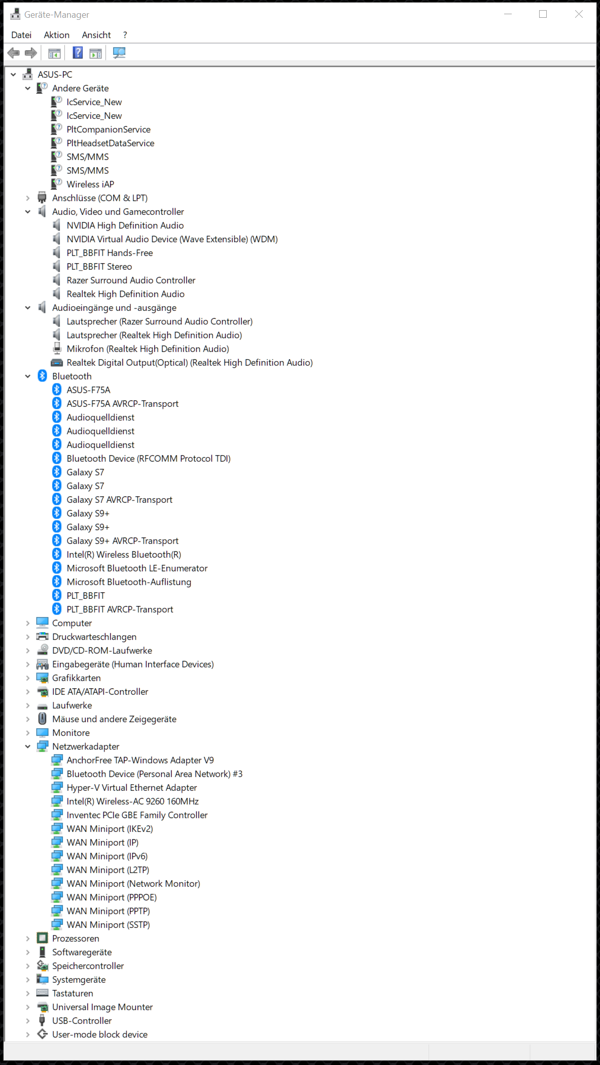 Probleme das PC-Audio-System über Bluetooth mit Smartphone zu verwenden