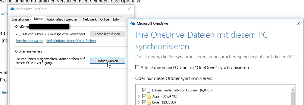 Fotos von OneDrive nicht auf Laptop