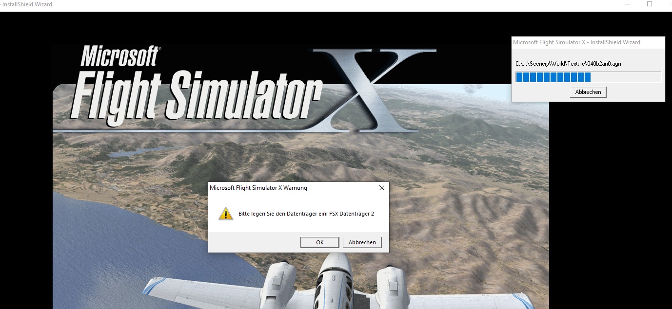 Microsoft Flight Simulator X FSX Installations-Problem ab USB Stick