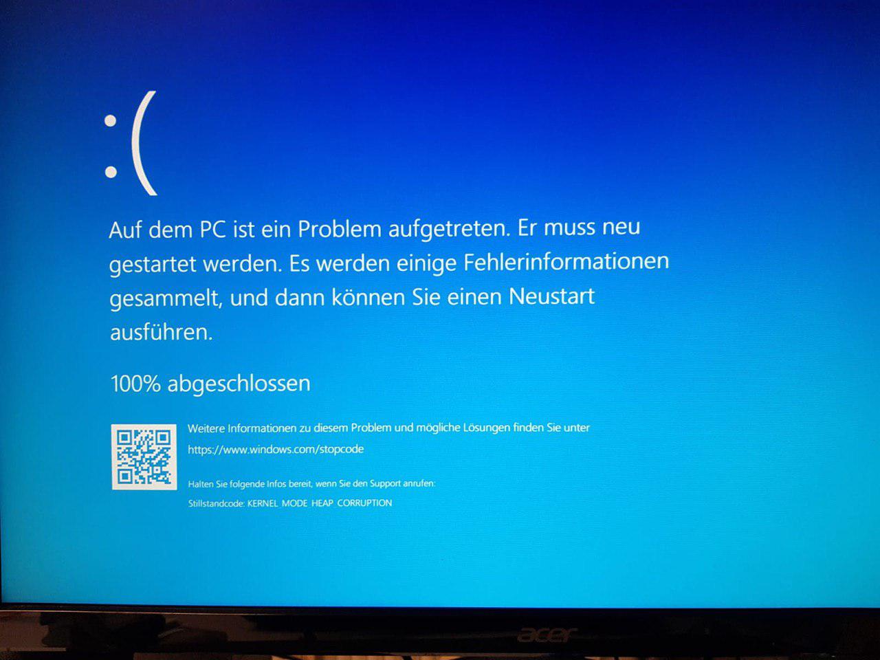 KERNEL_MODE_HEAP_CORRUPTION FAULTY_HARDWARE_CORRUPTED_PAGE