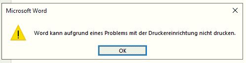 Nach Update 1909 - kein Drucker funktioniert mehr, auch nicht System-PDF-Drucker