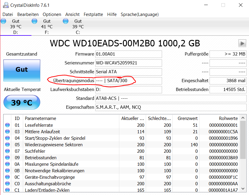 Daten Festplatte friert ein