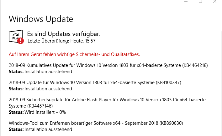 Windows-Updates funktionieren nicht