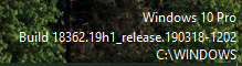Windows Versionsanzeige auf dem Desktop