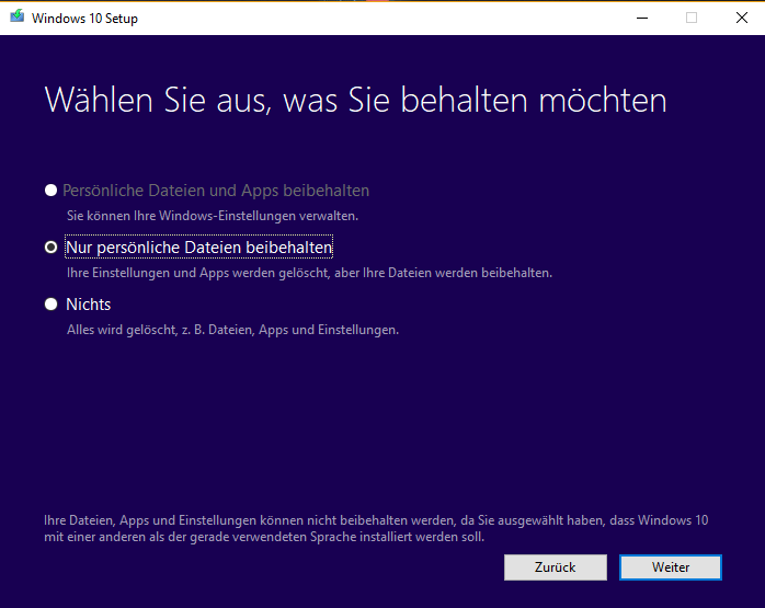 Windows 10 Inplace Upgrade