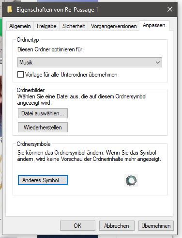 Icon für Ordner nicht mehr erstellbar nach Update auf 2004