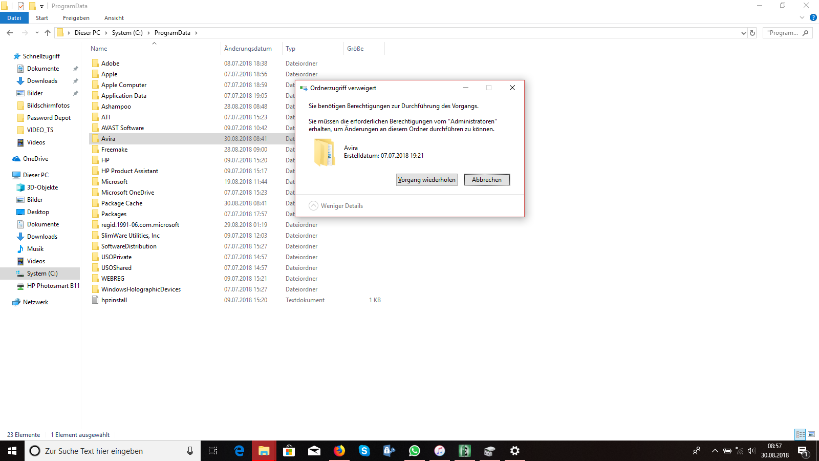 oxoo800704cf seit wochen diese Fehlermeldung