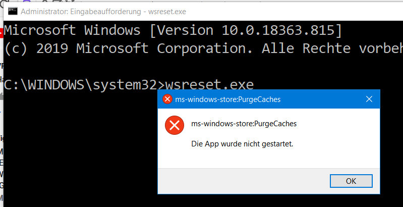 Microsoft Store öffnet nicht