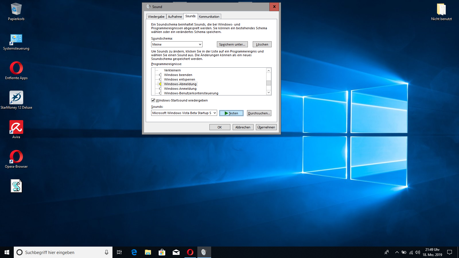Windows Sond Einstellungen Ändern und Anpassen