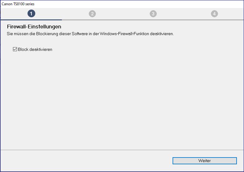 Canon TS8150 installation wird immer wieder abgebrochen - Installationsfehler