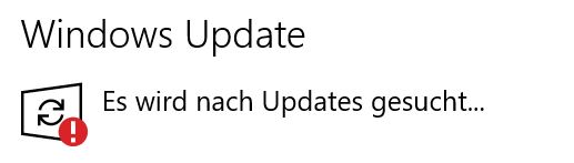 Suche nach Windows Update läuft endlos