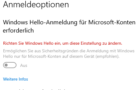 Anmelden per Fingerabdruck nach Windows Update nicht mehr möglich