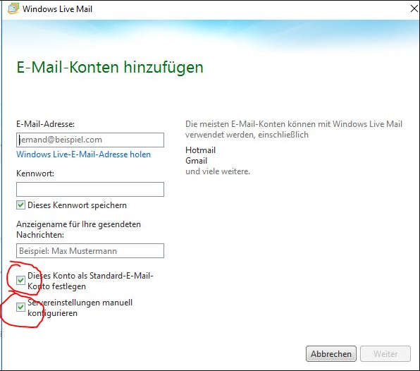 Live Mail 2014 auf Windows 10