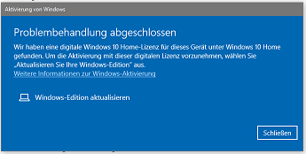 Windows 10  Lizenz-Reaktivierung