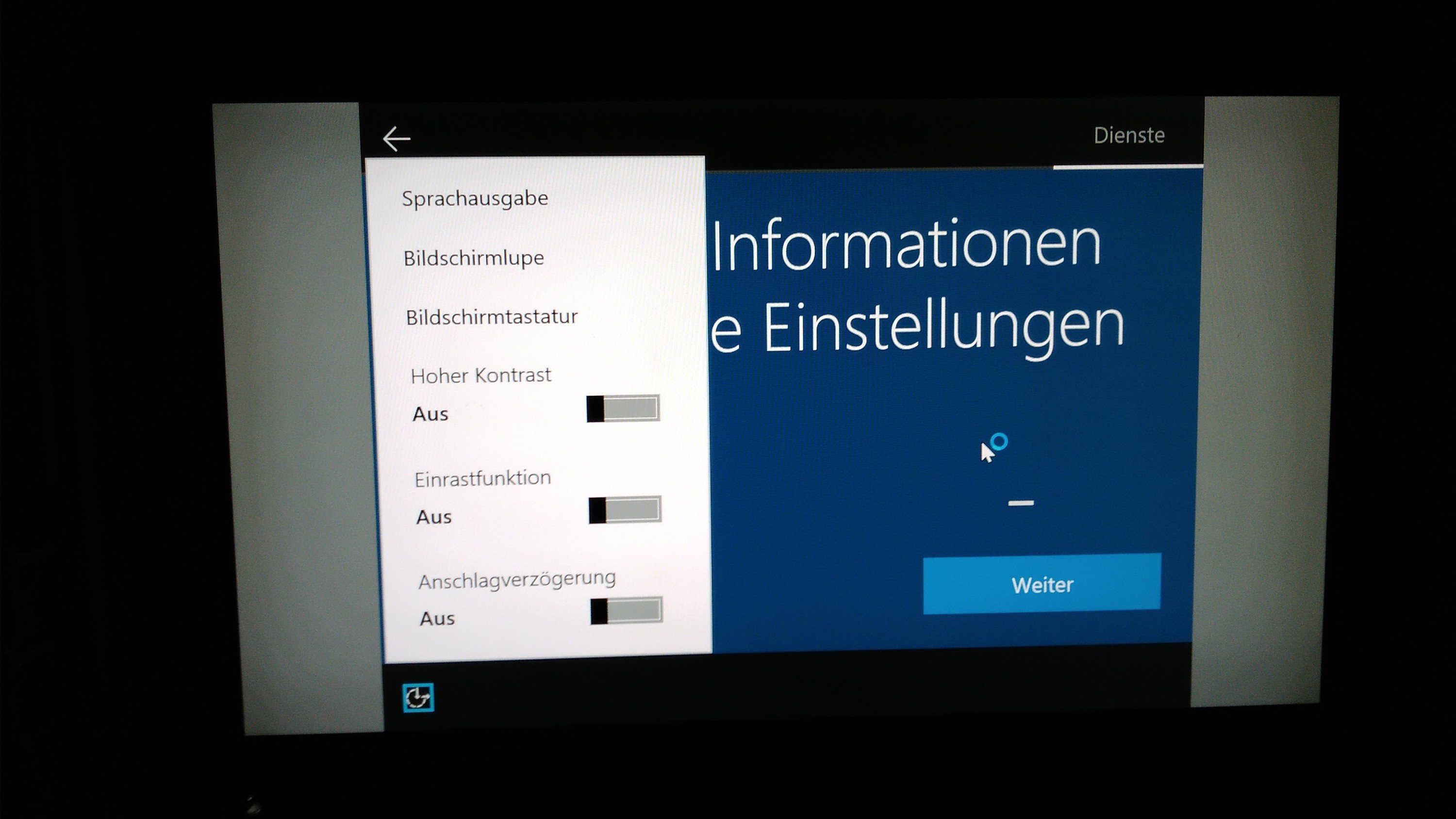 Spracheinstellung