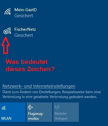 Kein Zugang zum Netz möglich