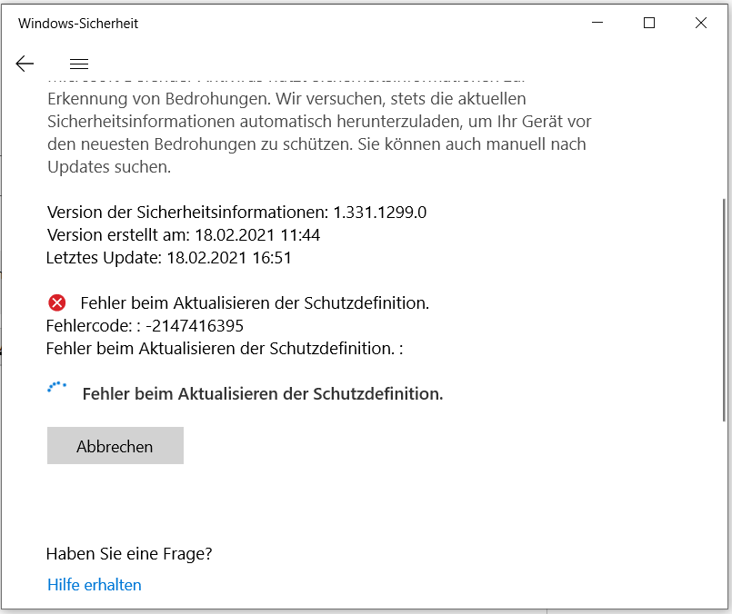 Defender Firewall wird blockiert