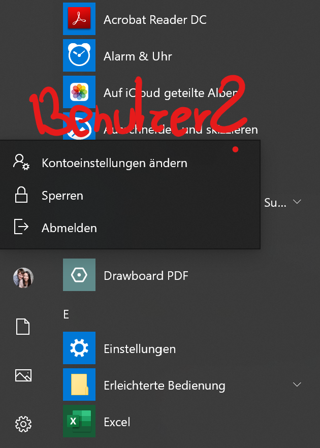 Andere Benutzer werden nicht angzeigt