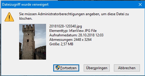 UAC auf Laufwerk D: ausschalten?