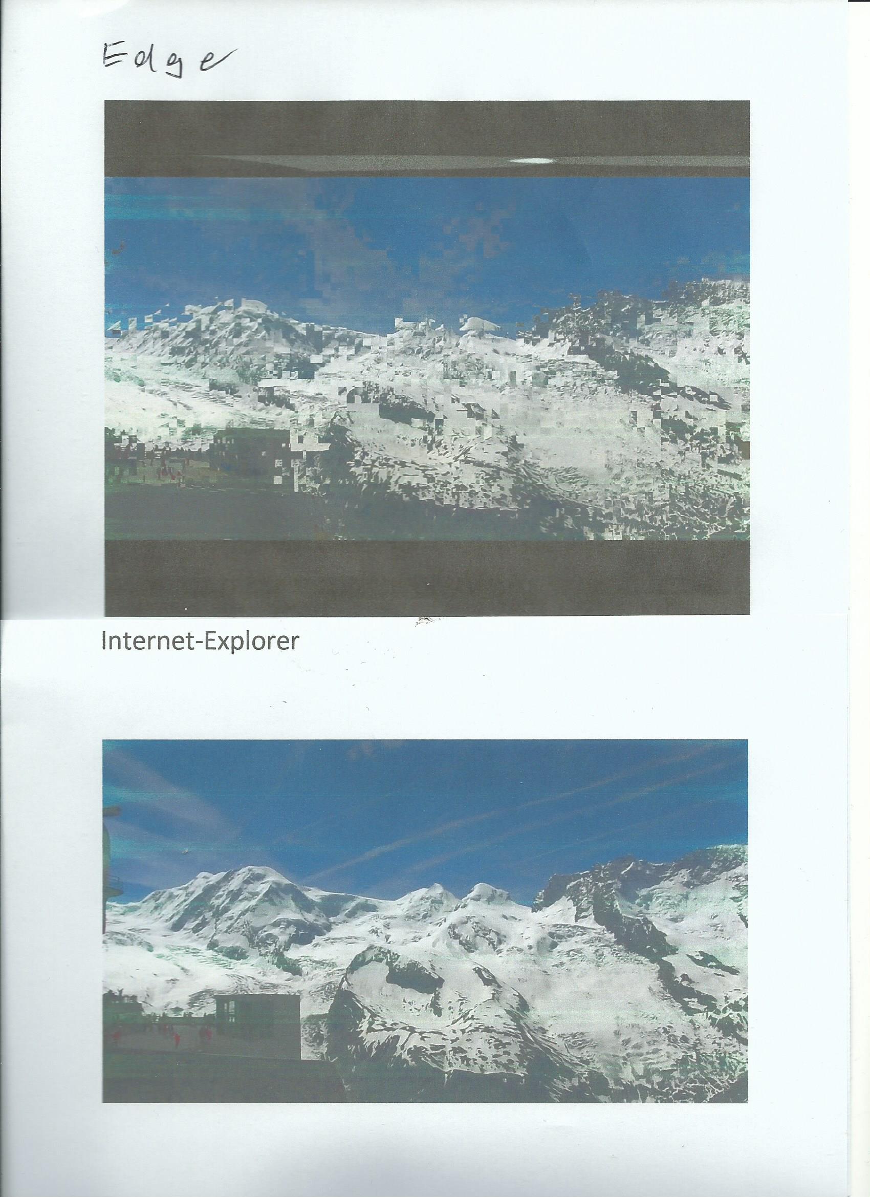 Edge V 1803 Wiedergabe von Live-Wetter-Bildern