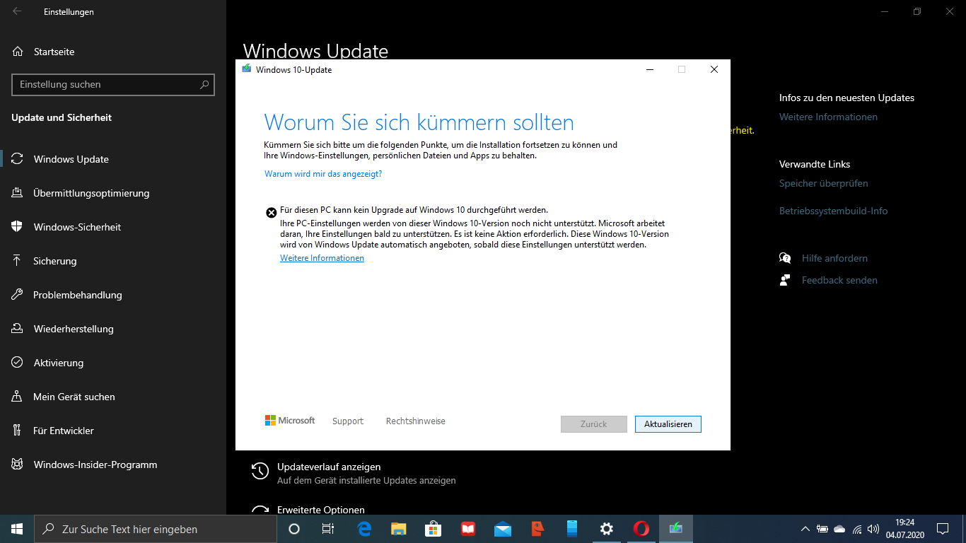 Funktionsupdate 2004 Windows 10
