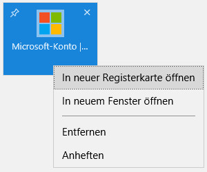 Anheften von "Top-Sites"