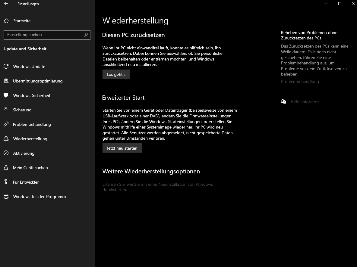 Windows 10 Update KB4568831 deinstallieren