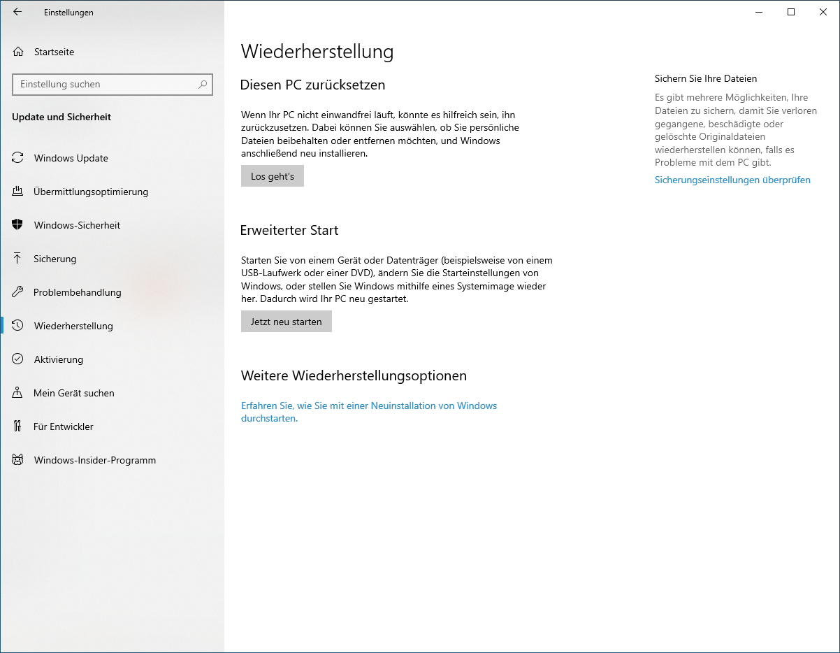 Windows 10 im abgesicherten Modus starten
