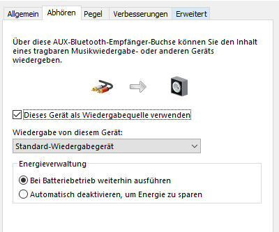 Wiedergabegerät ändern und Audio abhören