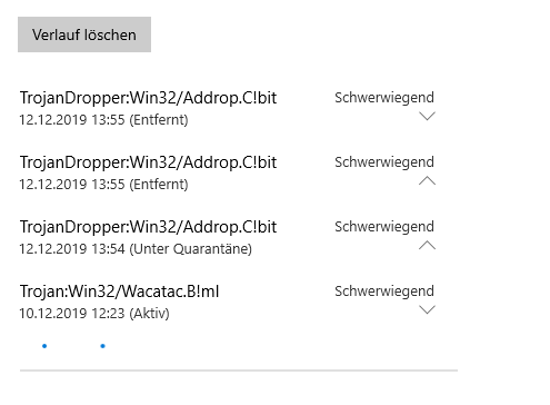 Windows Defender erkennt Trojaner