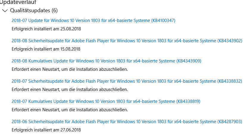 Windows Update-Problembehandlung  behebt den Fehler nicht.