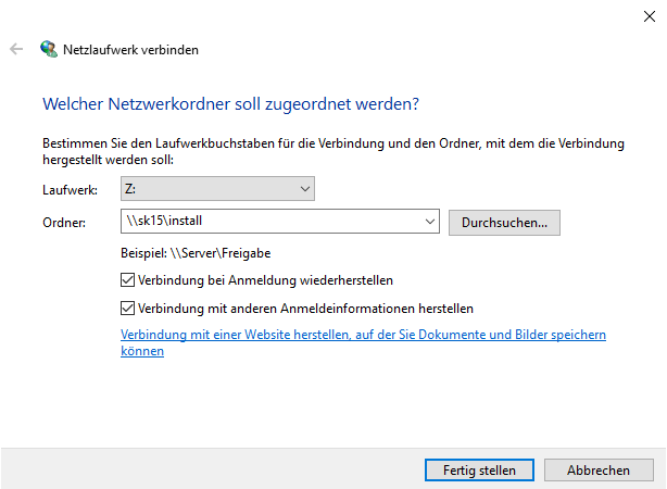 Windows10 Netzlaufwerk Verbindung zu Server 2019 erfordert zweite unbekannt Authentifizierung