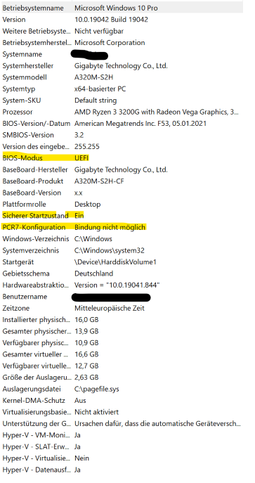 TPM PCR-Validierungsprofil fehlerhaft / PCR7 Bindung nicht möglich