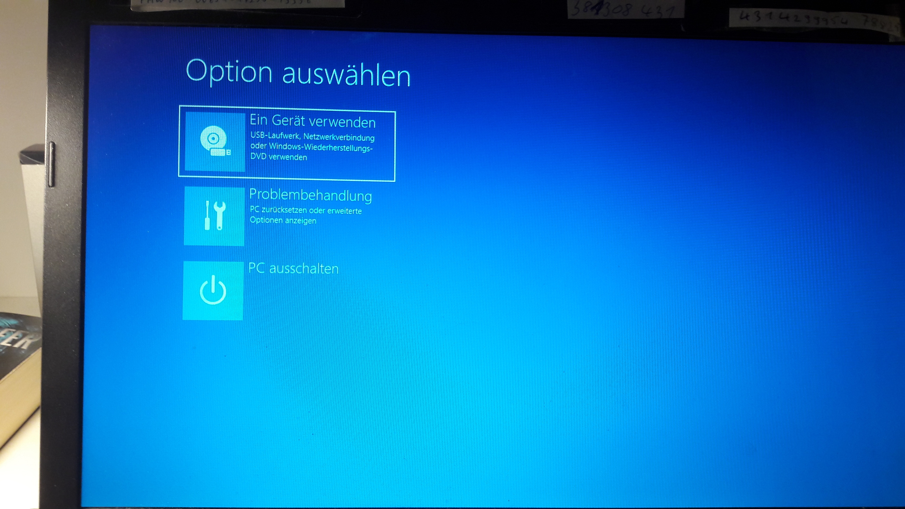 Beim Start erscheint nur ein Blauer Bildschirm - Recovery
