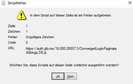 Windows 10 Skriptfehler tauchen auf