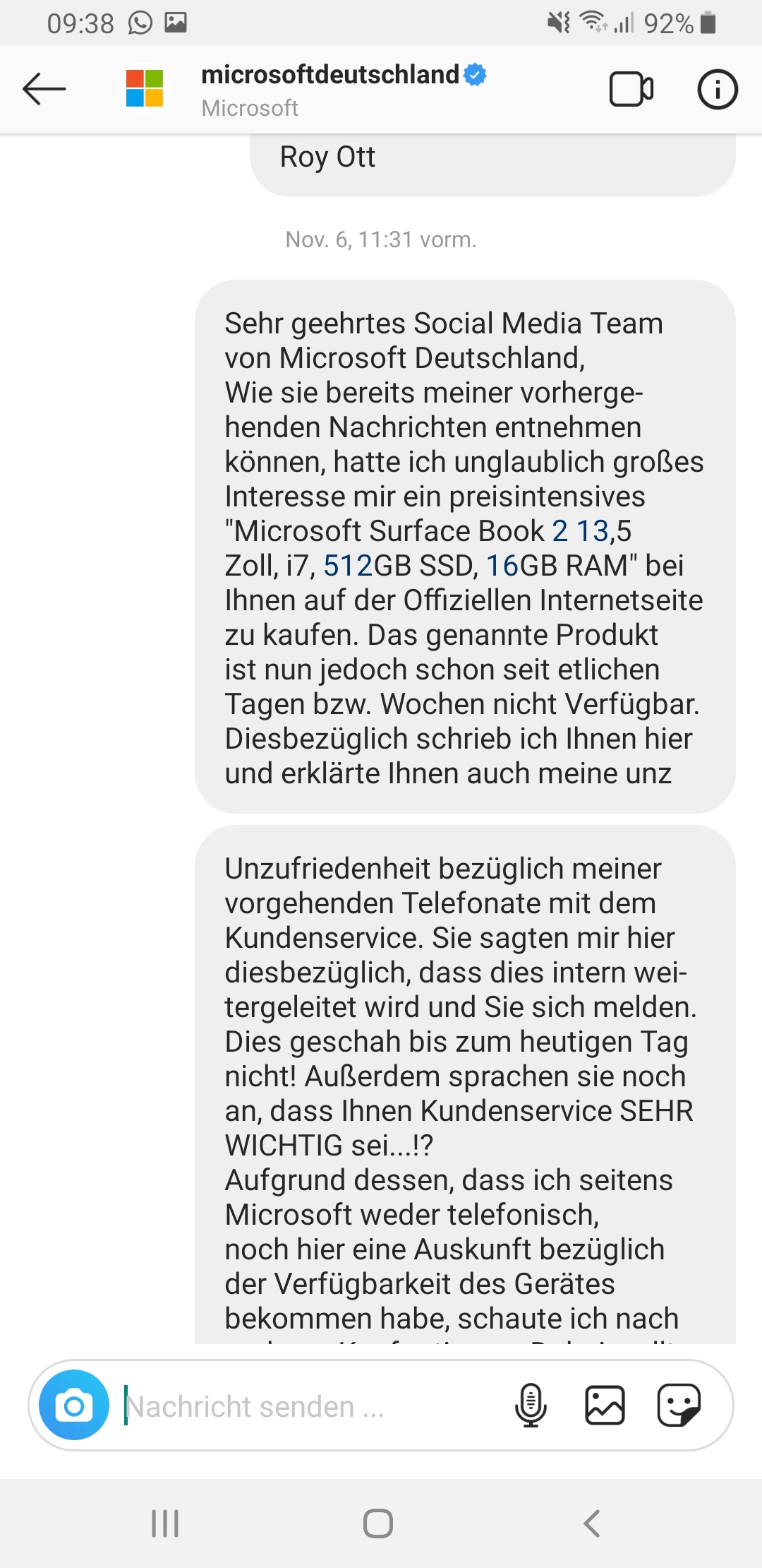 Verfügbarkeit und Kundensupport - ernsthaft?!