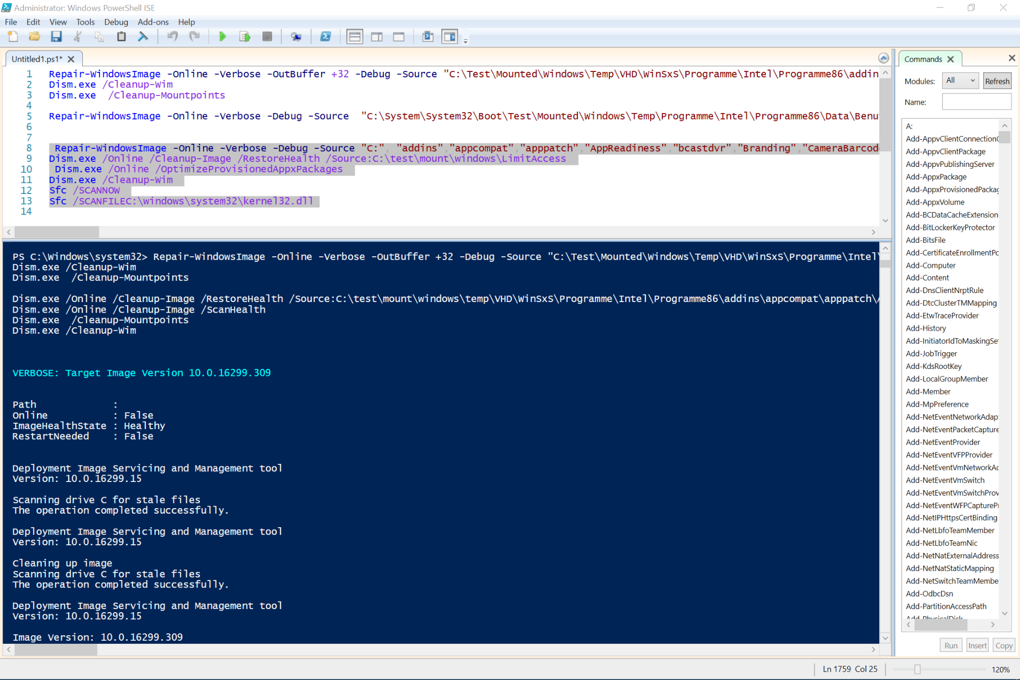 Optimize-WindowsImage -Path "c:\" -OptimizationTarget "WIMBoot"