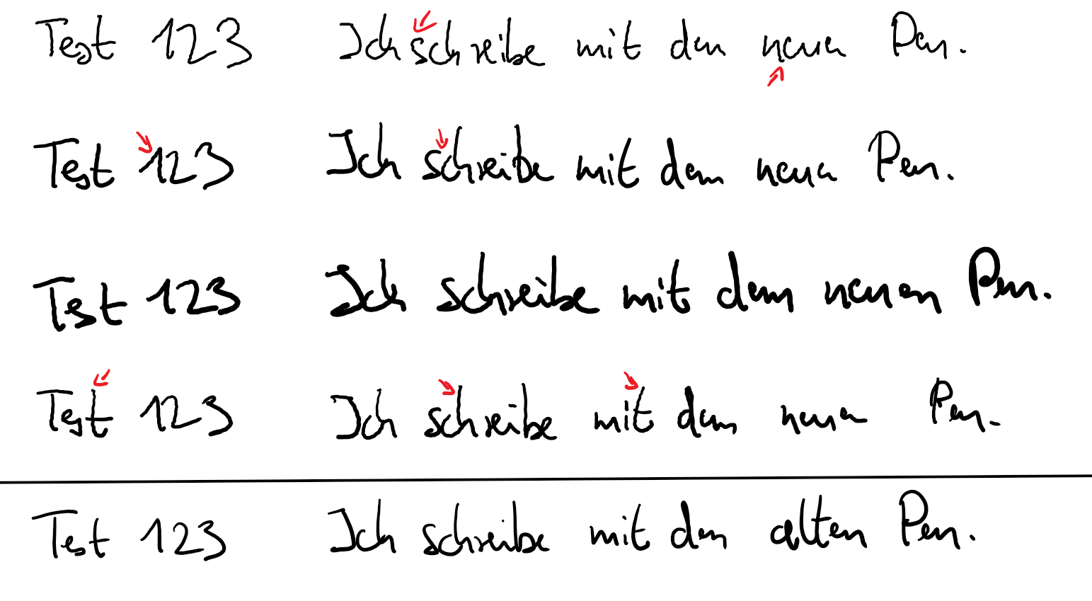 Surface Pen (letzte Generation) auf dem Surface Go