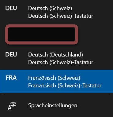 Zwischen Sprachen wechseln
