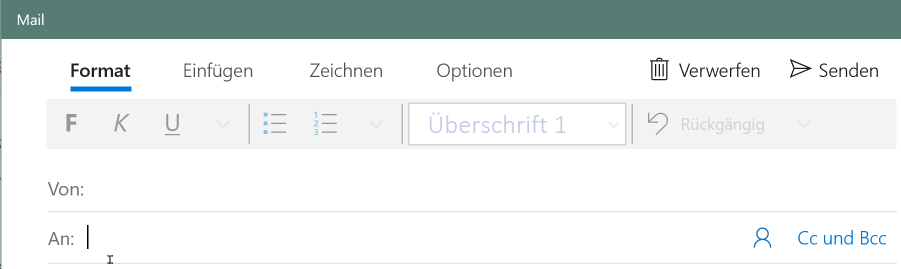 Wie kann bei Mail meinen Absender eingeben?