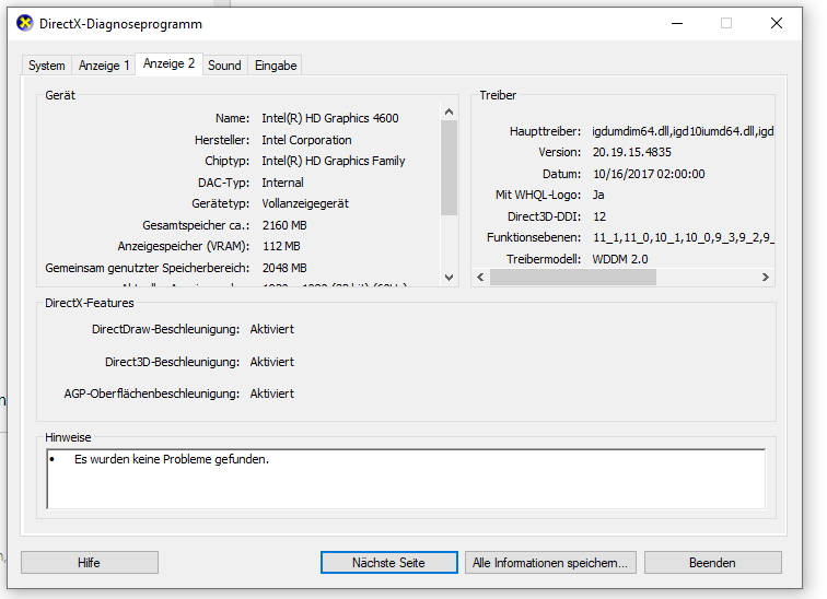Grafikkarte funktioniert nach Windows 10 Update nicht mehr Treiber sind aktuell