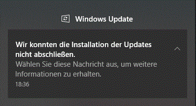 Windws Update startet immer wieder neu