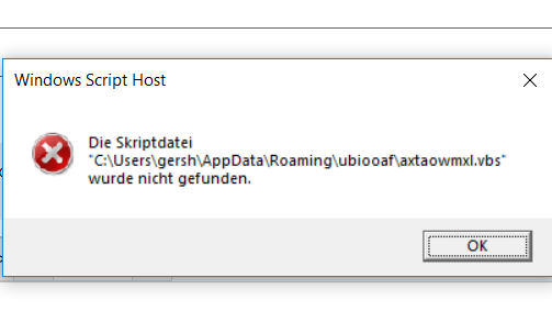Die Skriptdatei C:...\.vbs wurde nicht gefunden???