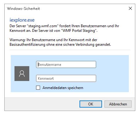 Edge speichert keine Zugangsdaten für geschützte Verzeichnisse