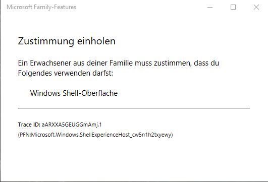 Microsoft Family Features: Erwachsener soll Zustimmung einholen